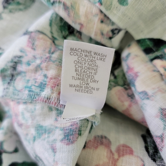 J Jill Love Linen 100% Linen Sleeveless Floral Dress Pockets Spring XS - Picture 12 of 15